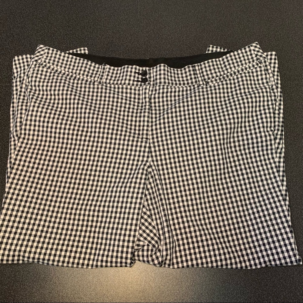 Lane Bryant Ashley Stretch Gingham Ankle Pant - Picture 2 of 4